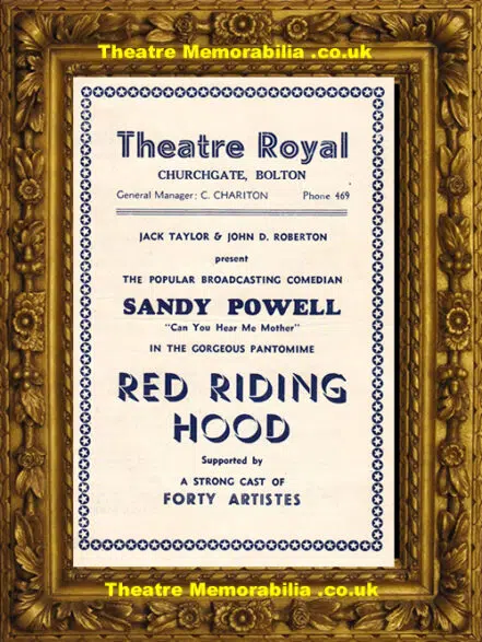 Bolton Theatre Royal – Red Riding Hood – 1936