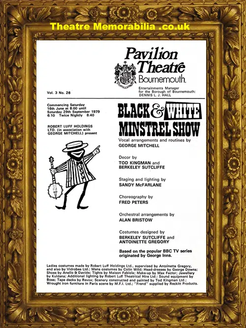 Bournemouth Pavilion Theatre - 1979 - Black White Minstrels