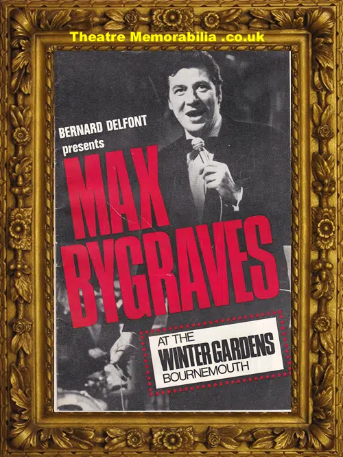 Bournemouth Winter Gardens Theatre - Max Bygraves 1969
