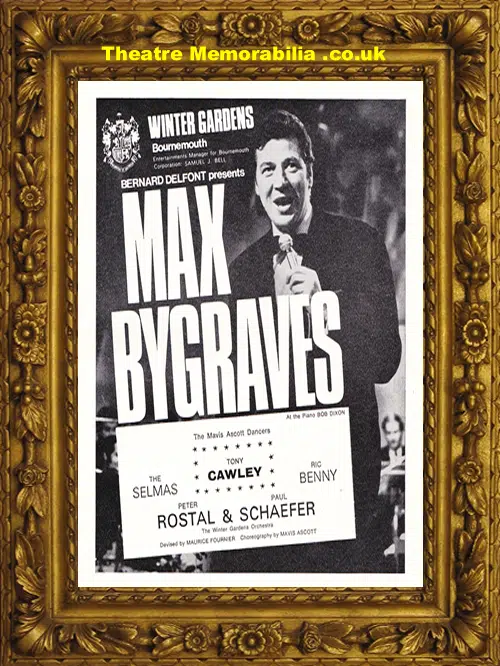 Bournemouth Winter Gardens Theatre - Max Bygraves 1969