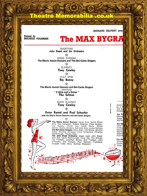 Bournemouth Winter Gardens Theatre - Max Bygraves 1969