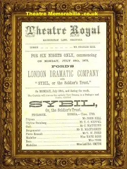 Bradford Theatre Royal – Sybil – 1873