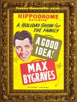 Brighton Hippodrome Theatre – Max Bygraves Show – 1959