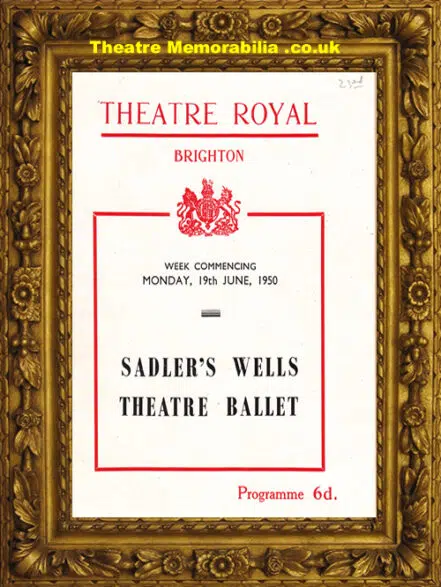 Brighton Theatre Royal – Sadler’s Wells Ballet – 1950