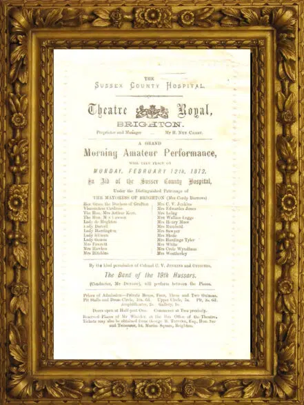 Brighton – Theatre Royal – Sussex County Hospital – Time – 1872