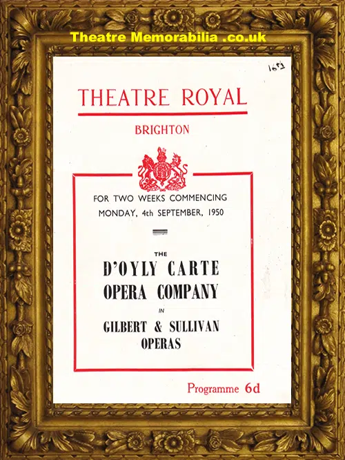 Brighton Theatre Royal - The Gondoliers Opera - 1950