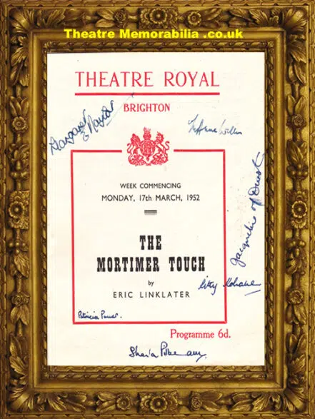 Brighton Theatre Royal – The Mortimer Touch – 1952 + Extras