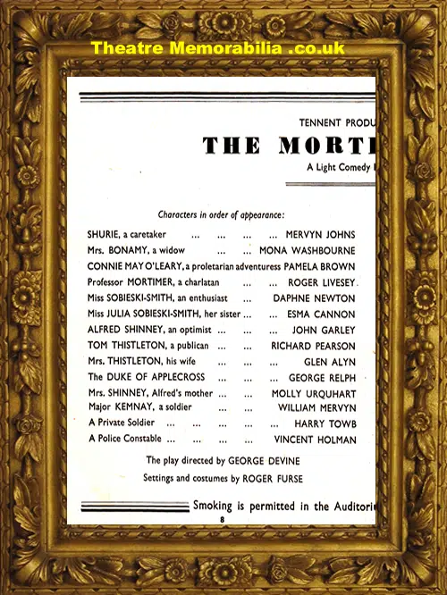Brighton Theatre Royal - The Mortimer Touch - 1952 + Extras