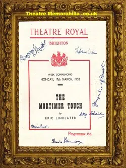 Brighton Theatre Royal – The Mortimer Touch – 1952 + Extras