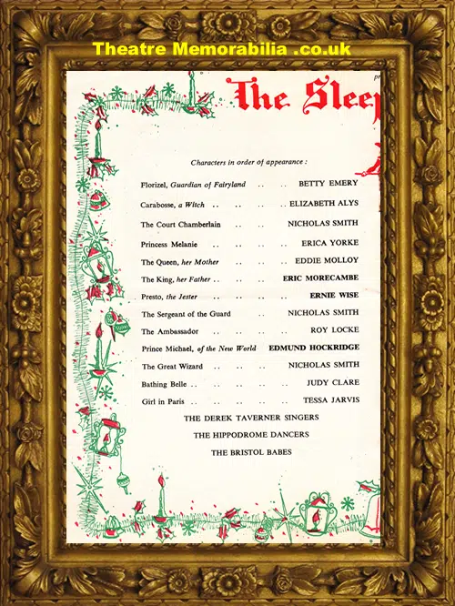 Bristol Hippodrome Theatre - Sleeping Beauty 1963 Morecambe Wise