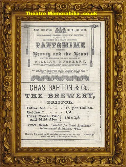 Bristol Prince’s Theatre – Beauty And The Beast – 1870’s Panto