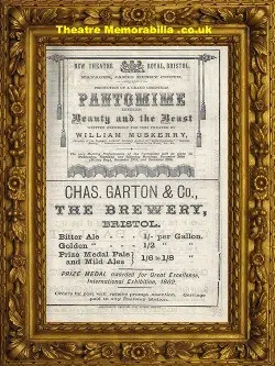 Bristol Prince’s Theatre – Beauty And The Beast – 1870’s Panto