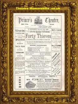 Bristol Prince’s Theatre – Forty Thieves – 1884