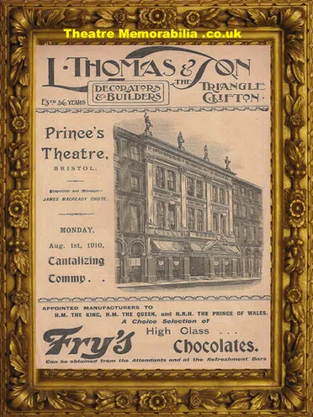 Bristol Prince’s Theatre – Tantalizing Tommy – 1910