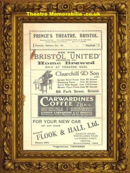 Bristol Princes’s Theatre – Macbeth – 1927