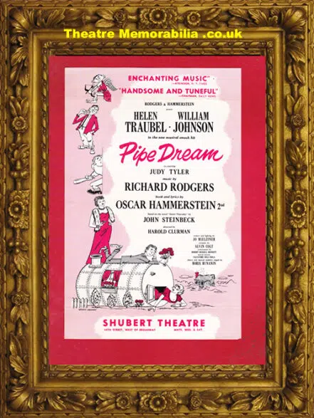 Broadway Shubert Theatre – Pipe Dream – 1955 – Flyer