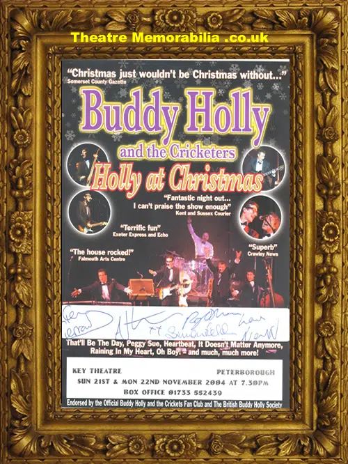 Buddy Holly Show Peterborough Signed Autograph Concert Flyer 04