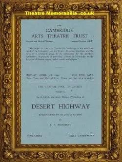 Cambridge Arts Theatre – Desert Highway – 1944