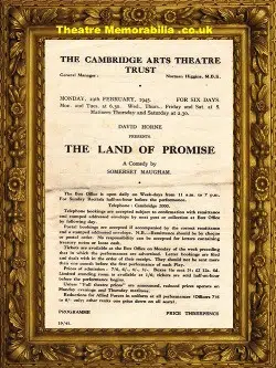 Cambridge Arts Theatre – Land Of Promise – 1945 – June Whitfield