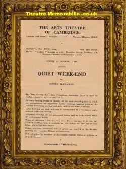 Cambridge Arts Theatre – Quiet Weekend – 1944