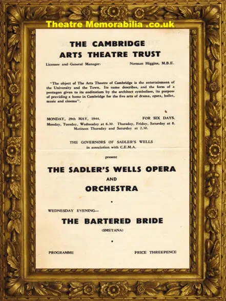 Cambridge Arts Theatre – The Bartered Bride – 1944