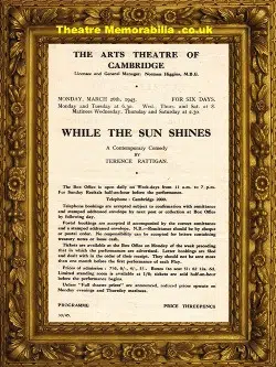 Cambridge Arts Theatre – While The Sun Shines – 1945 – P Cushing