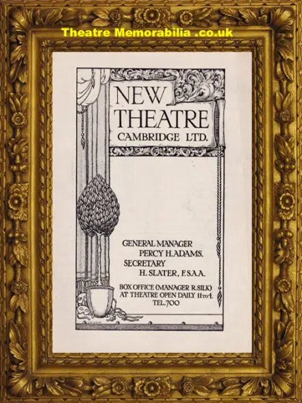 Cambridge New Theatre – The Farmer’s Wife – 1925