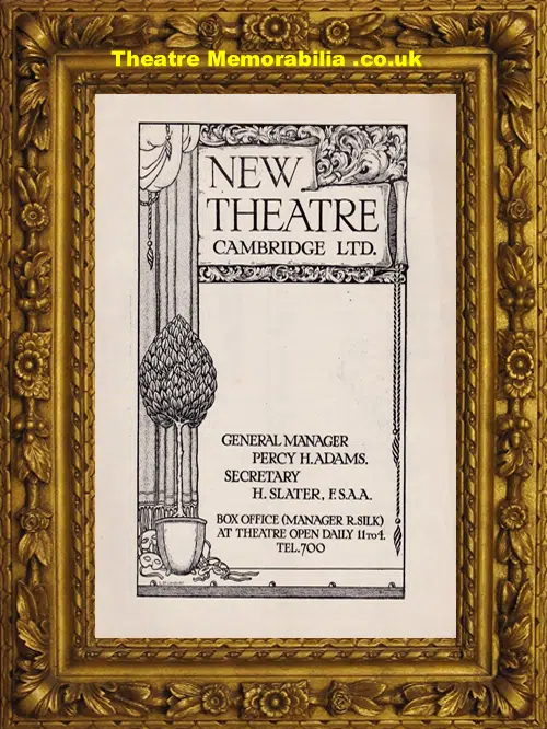 Cambridge New Theatre - The Farmer's Wife - 1925