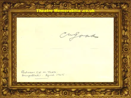 Charles Wyndham + Tom Heslewood + M Joad Autograph 1948
