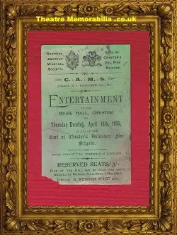 Chester Music Hall – Amateur Minstrel + Fire Brigade 1895 Ticket