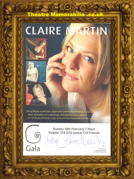 Claire Martin – Country Singer – Signed Autograph Concert Flyer