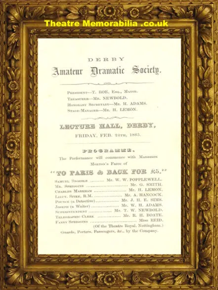 Derby Lecture Hall – The Culprit – 1865