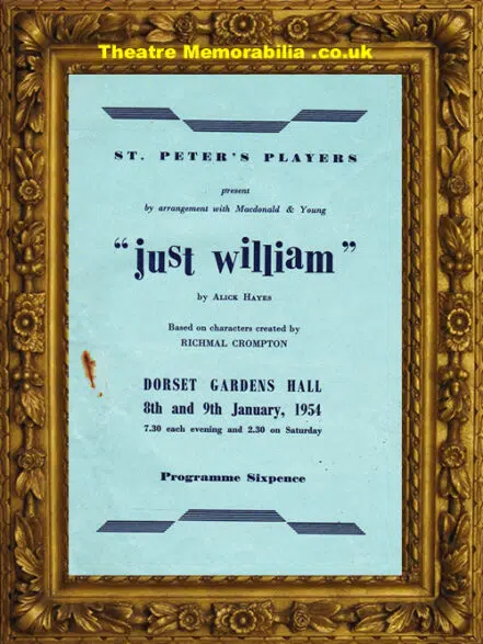 Dorset Gardens Hall – Just William – 1954