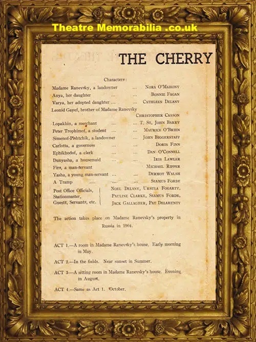 Dublin Gate Theatre - The Cherry Orchard 1943 - Irealnd