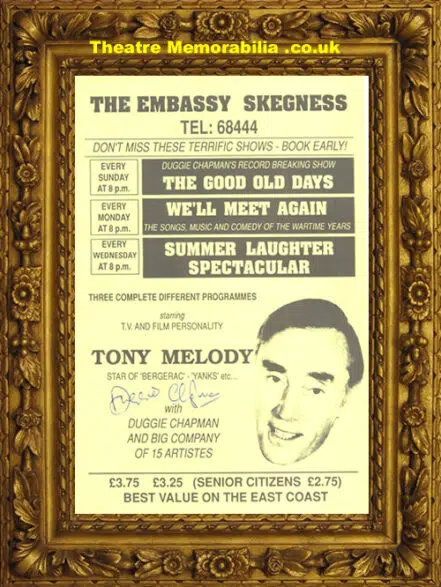 Duggie Chapman Autograph Embassy Skegness – Signed Flyer