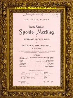 Dunfermline Pitreavie Sports Field RAF Signed Delphine 1943