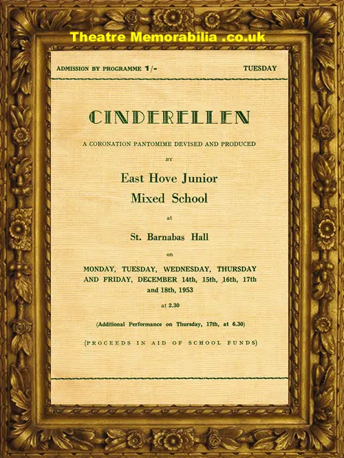 East Hove Junior School - Cinderellen - 1953