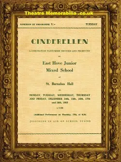 East Hove Junior School – Cinderellen – 1953