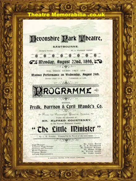 Eastbourne Devonshire Park Theatre – Little Minster – 1898