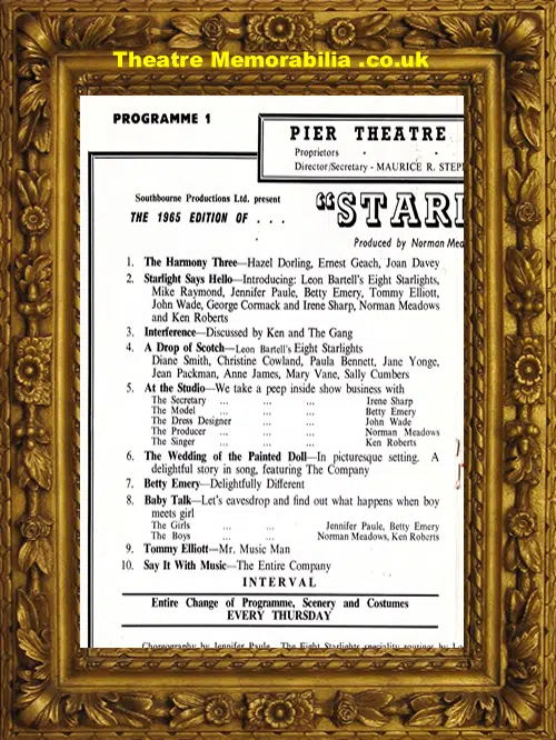 Eastbourne Pier Theatre - Starlight - 1965 - Ken Roberts