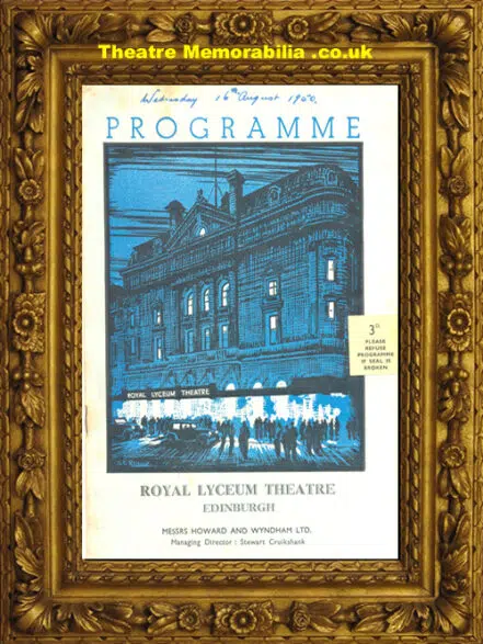 Edinburgh Royal Lyceum – Daphne Laureola – 1950 Multi Signed