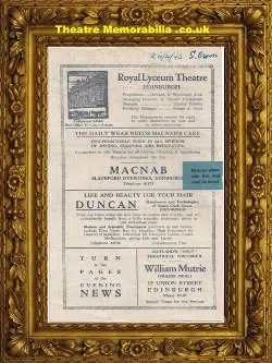 Edinburgh Royal Lyceum Theatre - There's Always Juliet - 1943