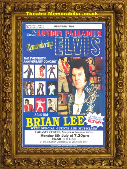 Elvis Impersonator Brian Lee Signed Flyer