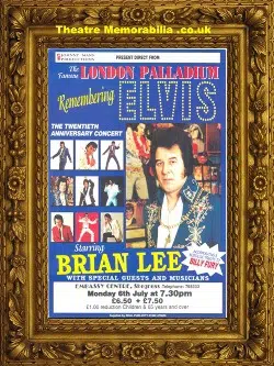 Elvis Impersonator Brian Lee Signed Flyer