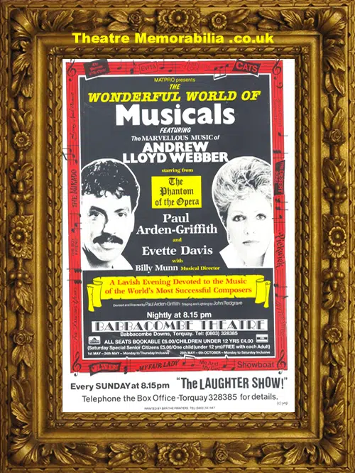 Evette Davids - Wonderful World Musicals - Signed Theatre Flyer