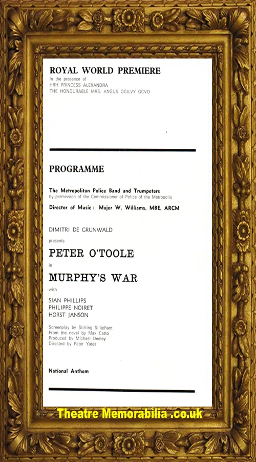 Film - London Odeon - Murphy's War - 1971 Premiere Peter O'Toole