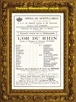 France Monte Carlo Casino – L’or Du Rhin Opera 1937
