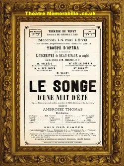 France Theatre De Vevey – Le Songe – 1879