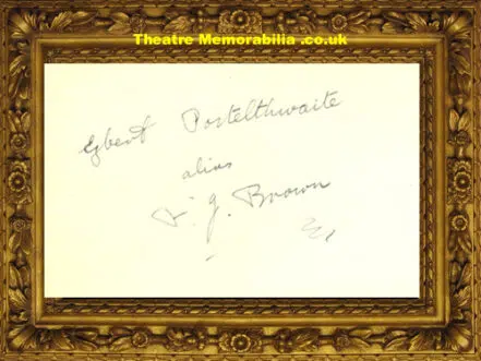 G Postelthwaite – Autograph 1940s