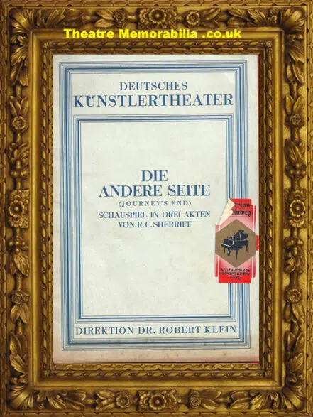 German Deutsches Theatre Programme – 1920’s
